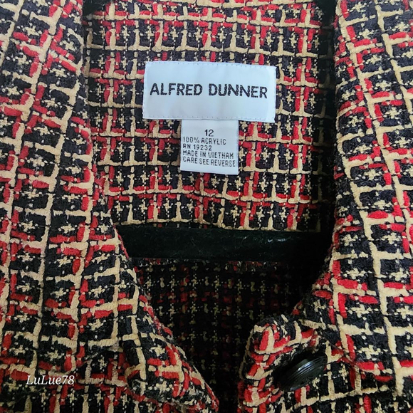 Women's Alfred Dunner Blazer Size 12 Red Black - Picture 3 of 7